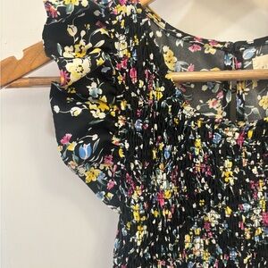 MELLODAY Floral Black dress